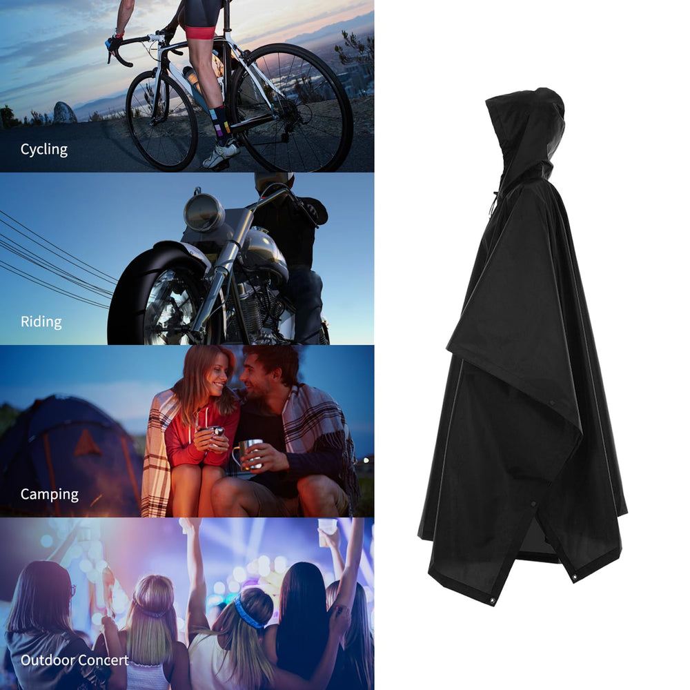 Lixada poncho covers you and gear, keeping dry during outdoor activities
