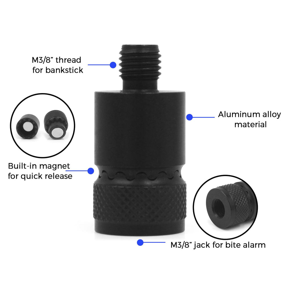 Lixada rod pod bite alarm adapter facilitates easy integration with compatible gear.