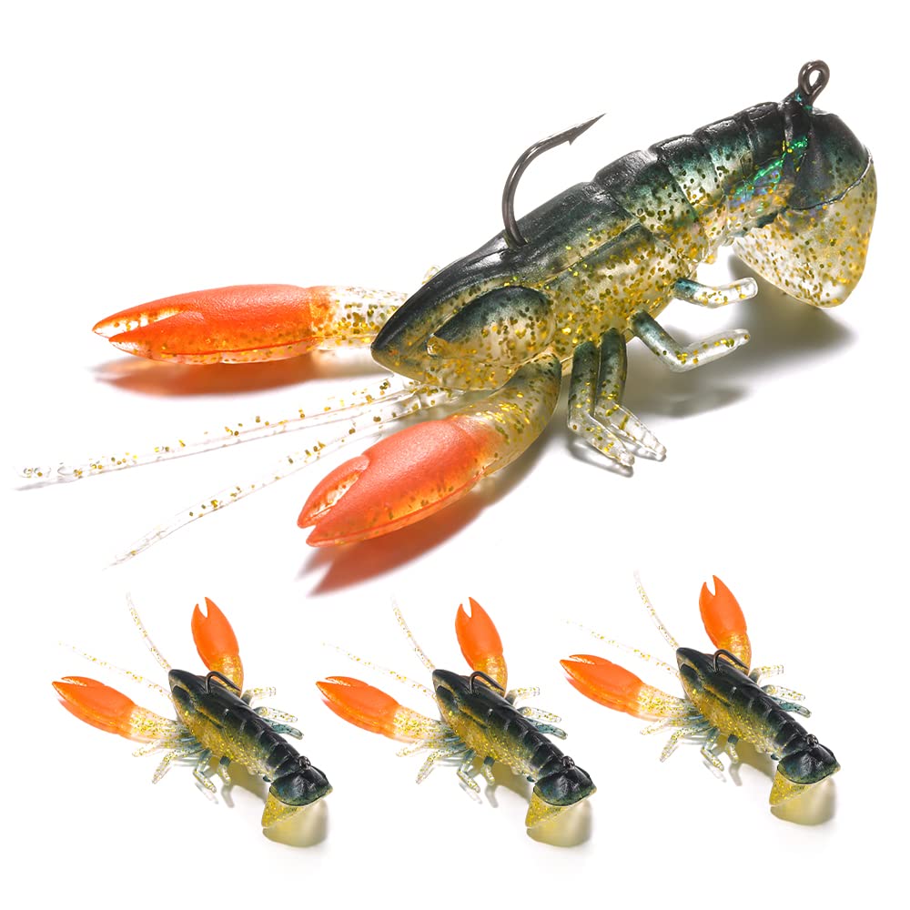 Lixada soft crawfish lure suitable for freshwater and saltwater use