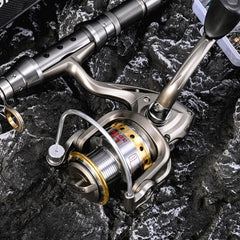 Lixada spinning reel non-slip grip ensures smooth winding during casts