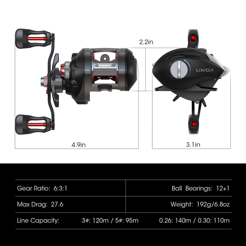 Lixada spinning reel with UV-polished finish resisting fade