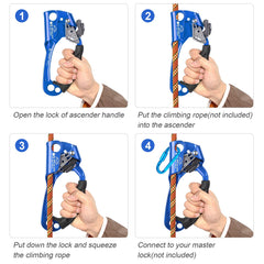 Lixada stainless steel cam delivers firm grip in wet or icy conditions.