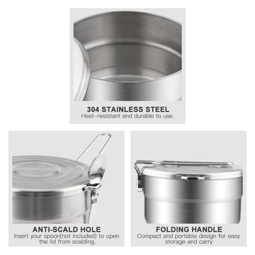 Lixada pot lid with lock and anti-scald hole for easy venting.