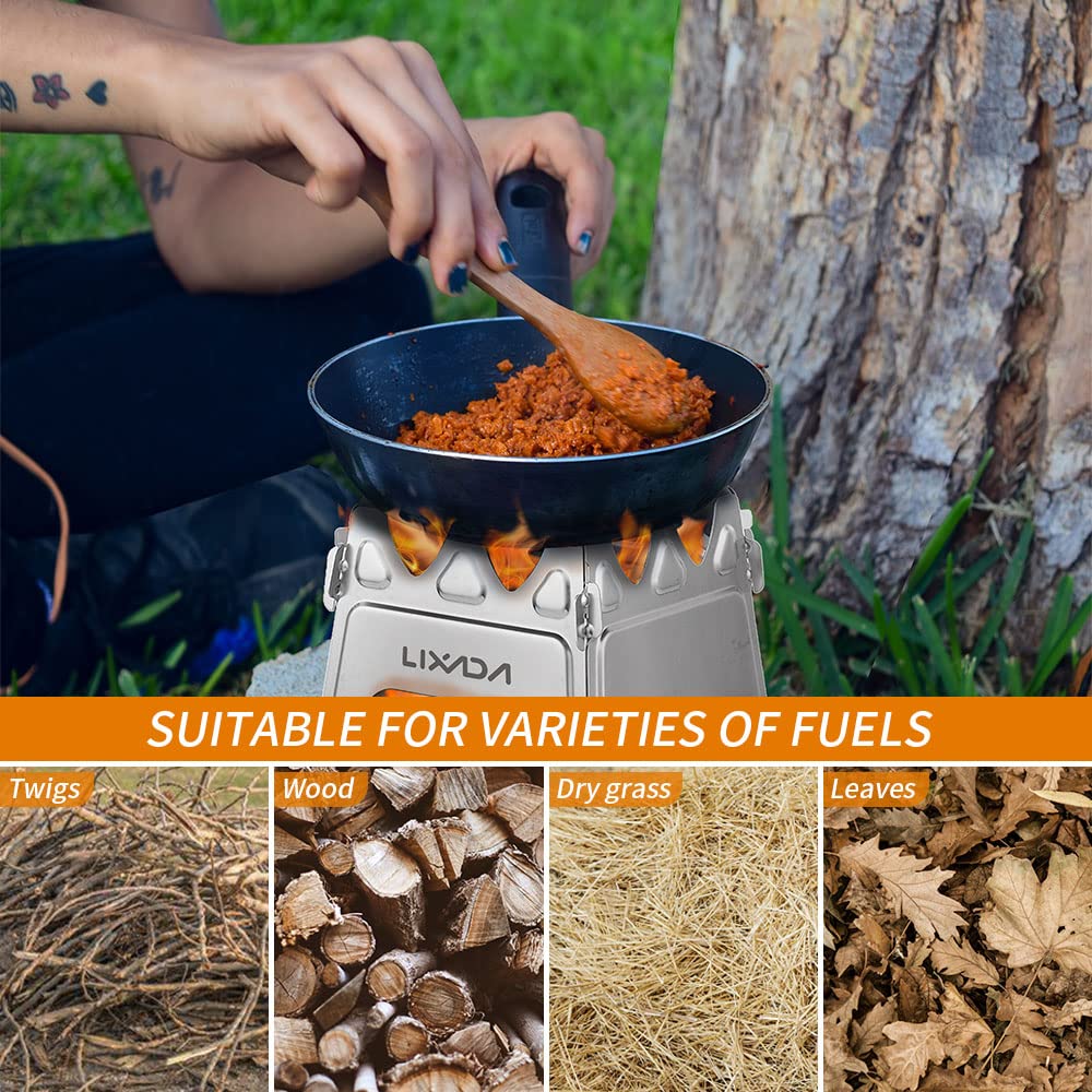 Lixada portable stove with carry bag for travel and storage