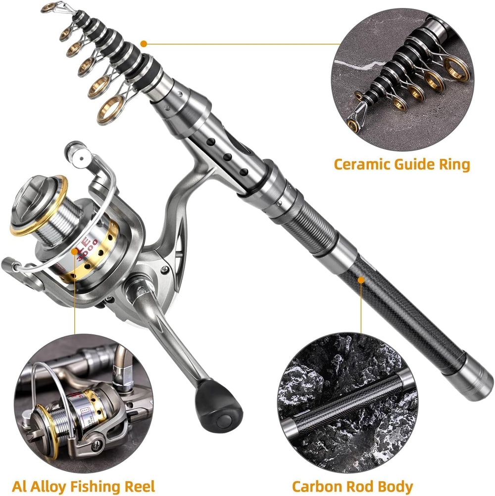 Lixada telescopic rod 1.5m to 2.4m – compact travel-friendly design