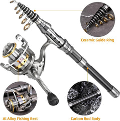 Lixada telescopic rod 1.5m to 2.4m – compact travel-friendly design