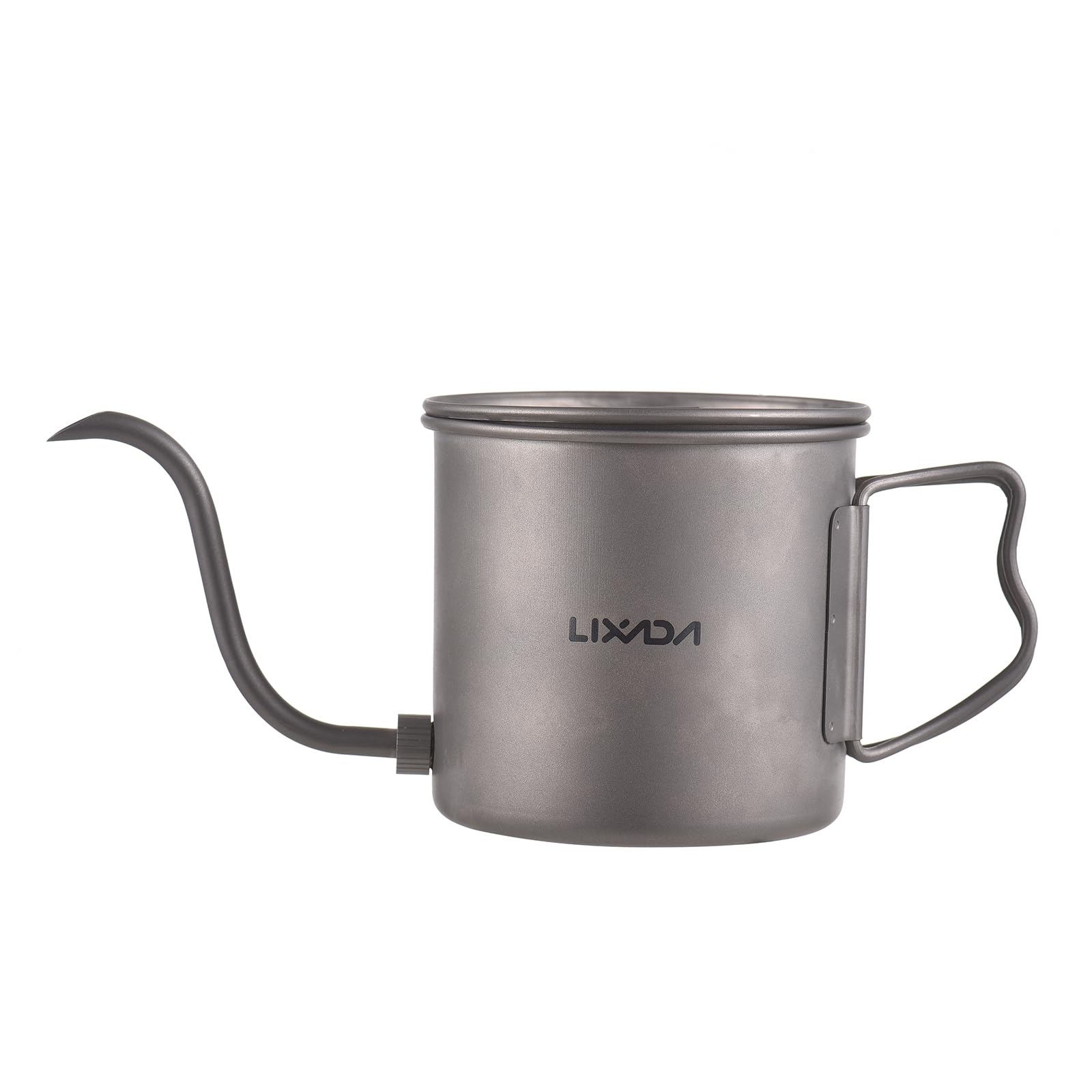 Lixada Titanium Coffee Pot with removable spout for compact packing on trips