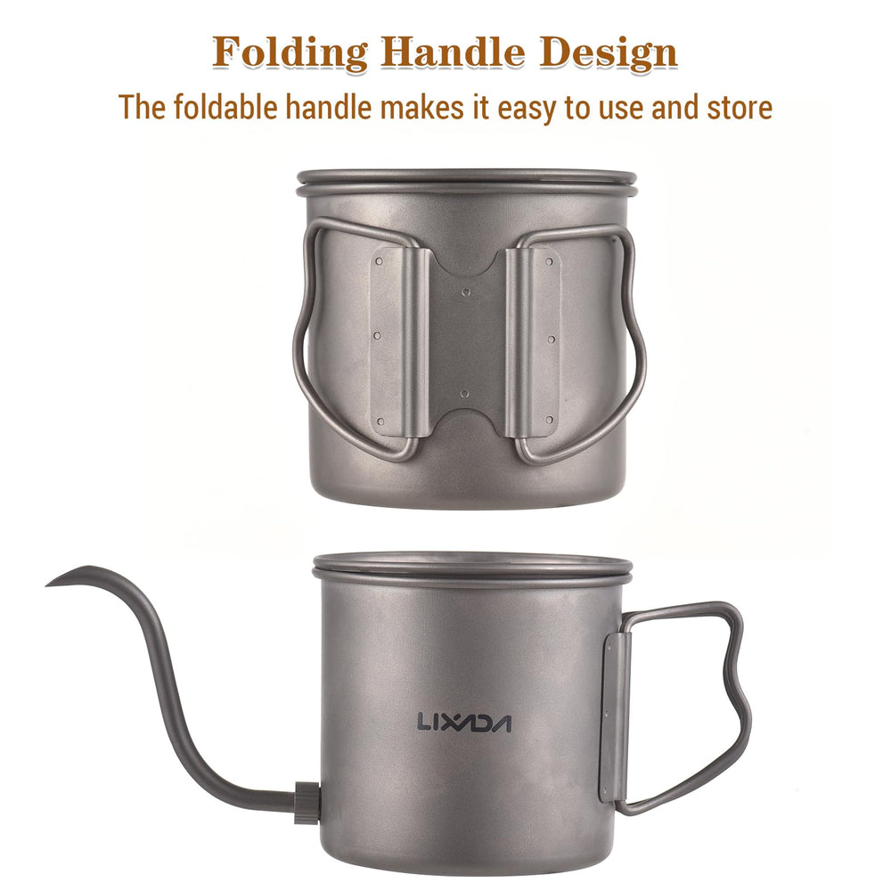 Lixada Titanium Coffee Pot easy to clean after outdoor meals
