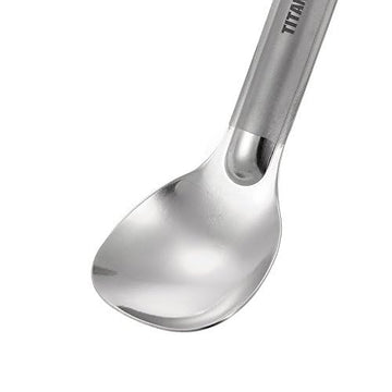Lixada titanium spoon rust-resistant material withstands outdoor use.