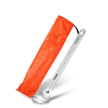 Lixada long handle spoon easy to clean after meals on trips.