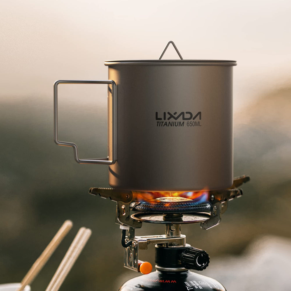 Lixada titanium pot easy-clean-material highlights corrosion resistance and easy maintenance.