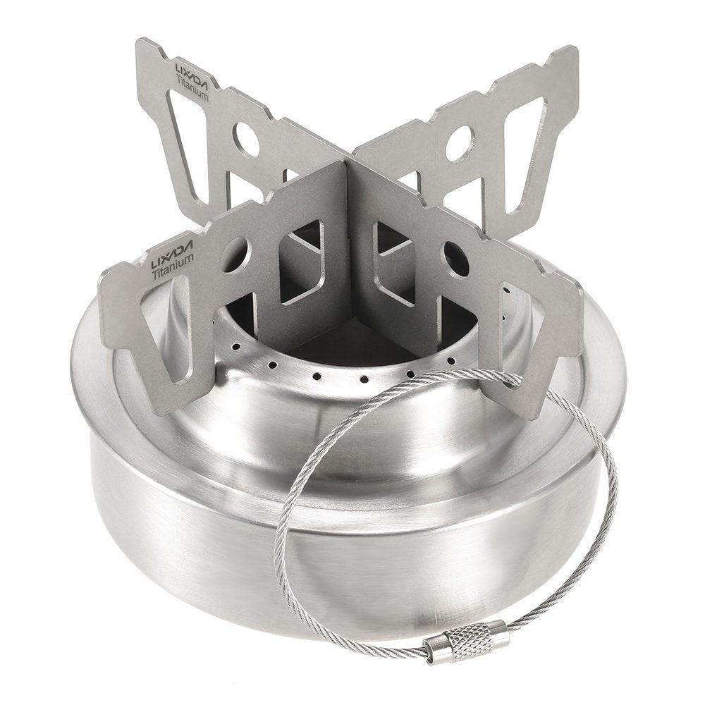 Lixada titanium stove rack backpack attachment wire keeps gear organized on outdoor trips.