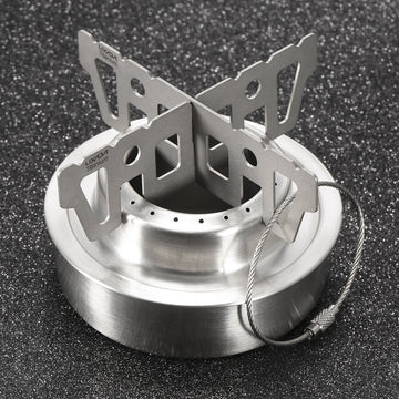 Lixada titanium stove rack multi-fuel compatibility allows various fuels without extra gear.