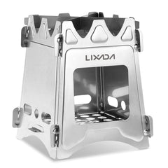Lixada wood-burning stove being assembled quickly for outdoor meals.