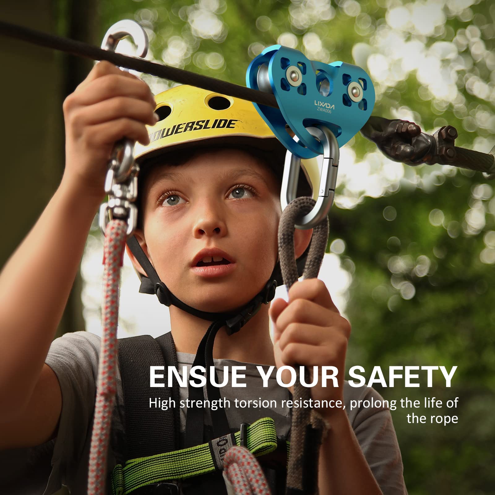 Lixada zipline pulley aluminum shell for lightweight strength