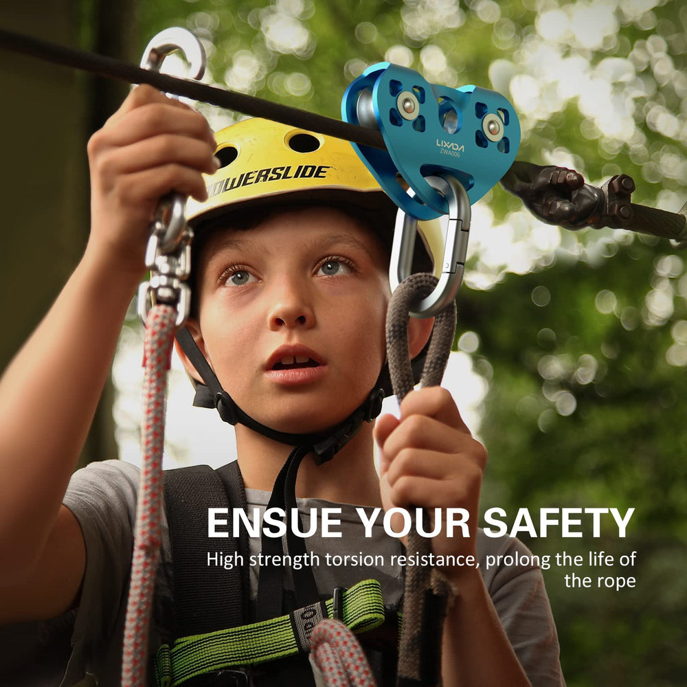 Lixada zipline pulley aluminum shell for lightweight strength