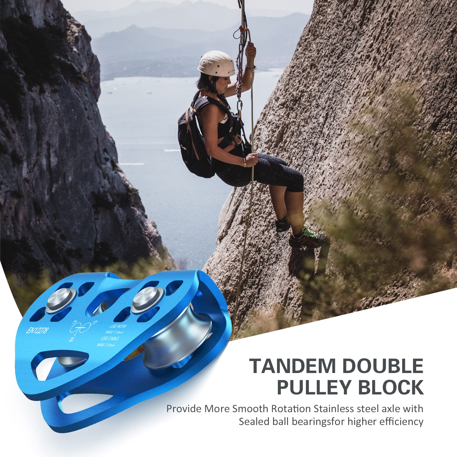 Lixada zipline pulley designed for backyard zipline installations
