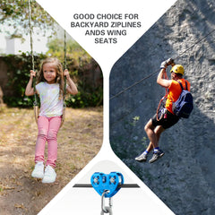 Lixada zipline pulley sealed bearings reduce twisting during use