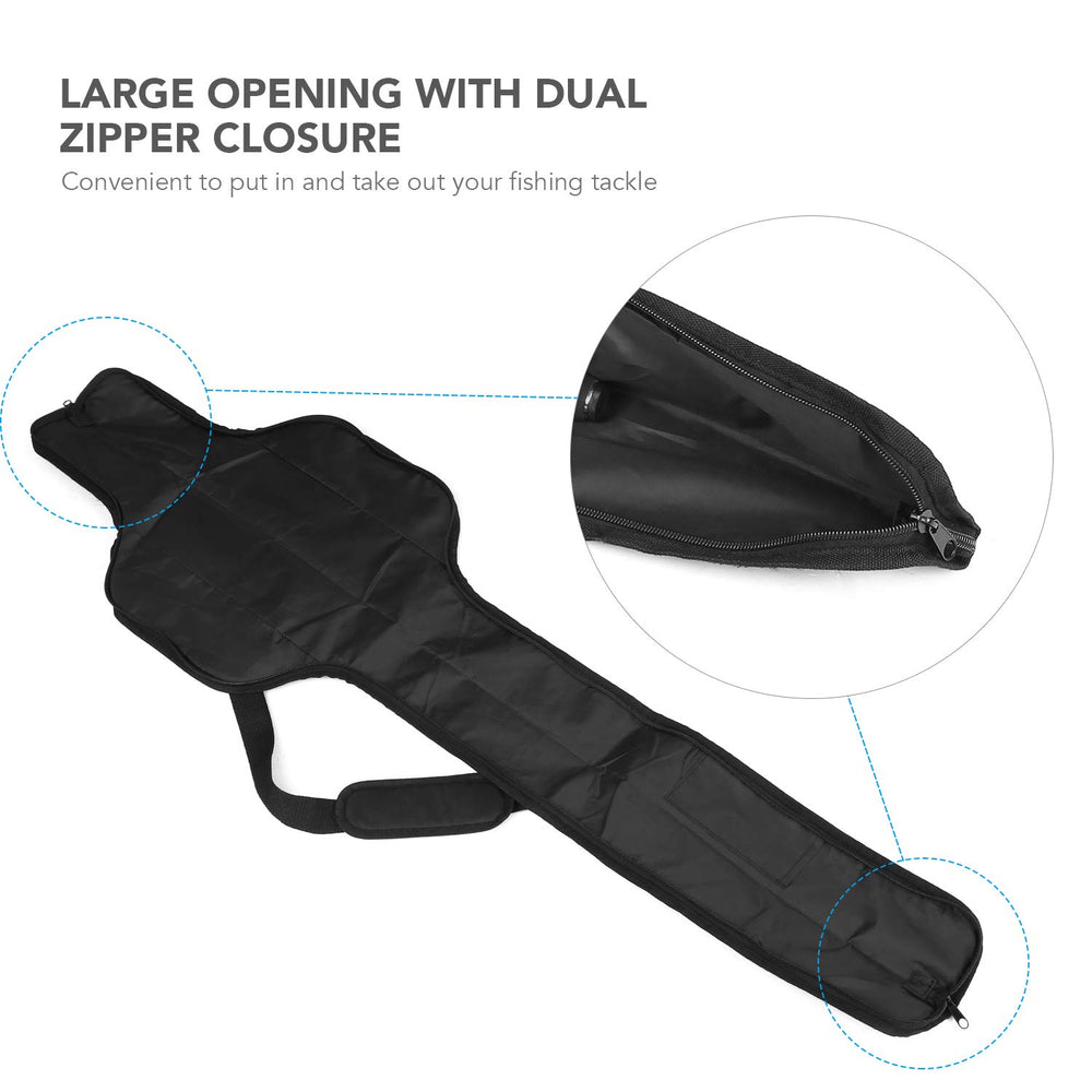 Open bag showing large opening and bimetallic zipper