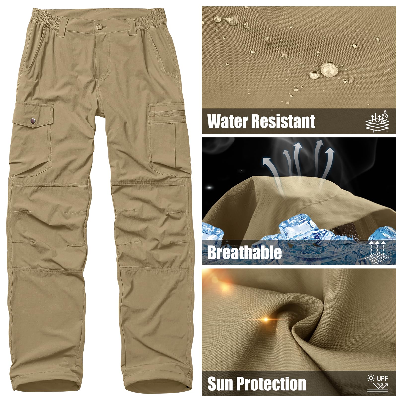 Lizorn cargo pants with UPF50+ sun protection for sunny days