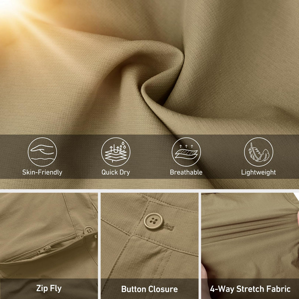 Lizorn hiking pants elastic waistband and 4-way stretch for movement