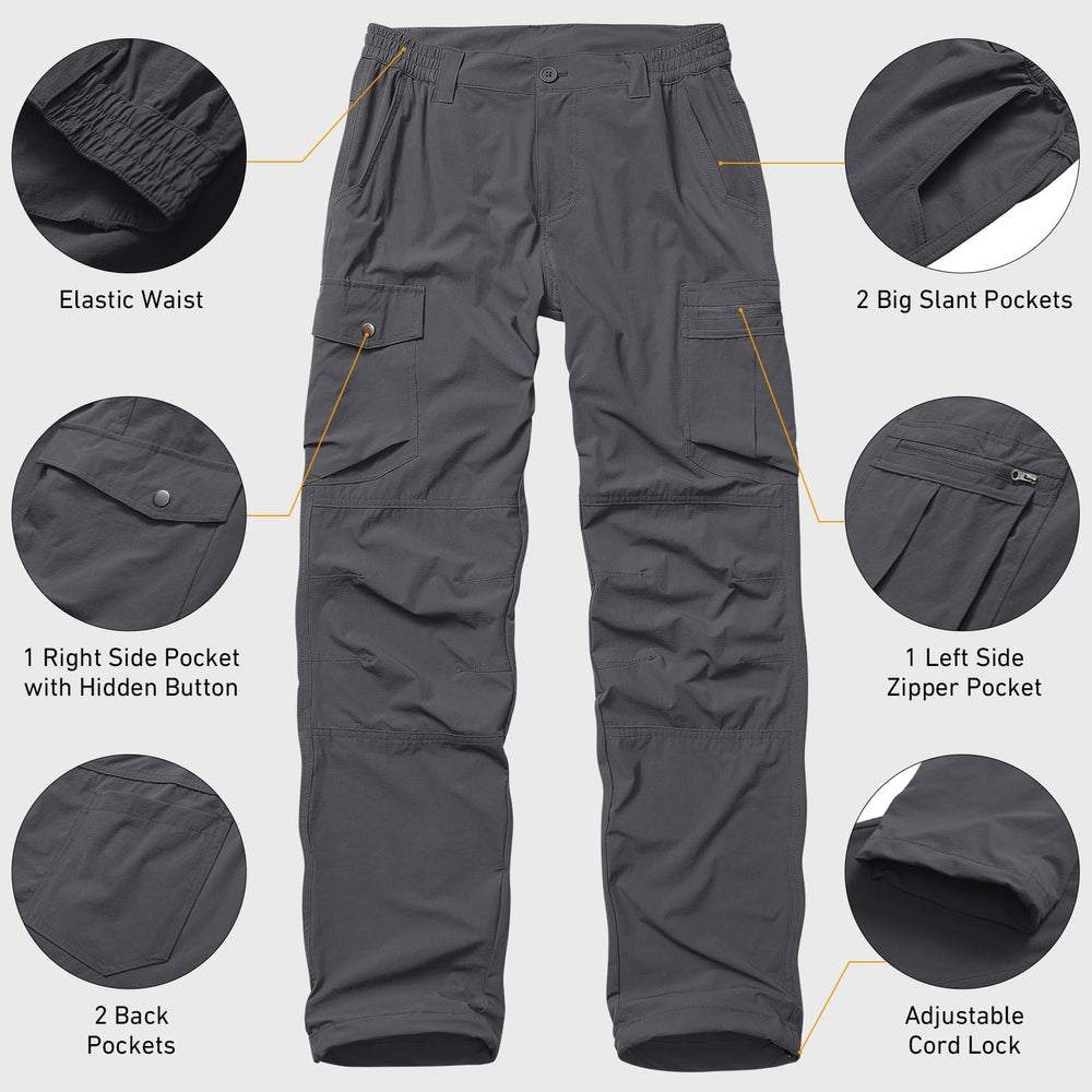 Lizorn mens hiking pants UPF 50+ sun protection supports long days outdoors.