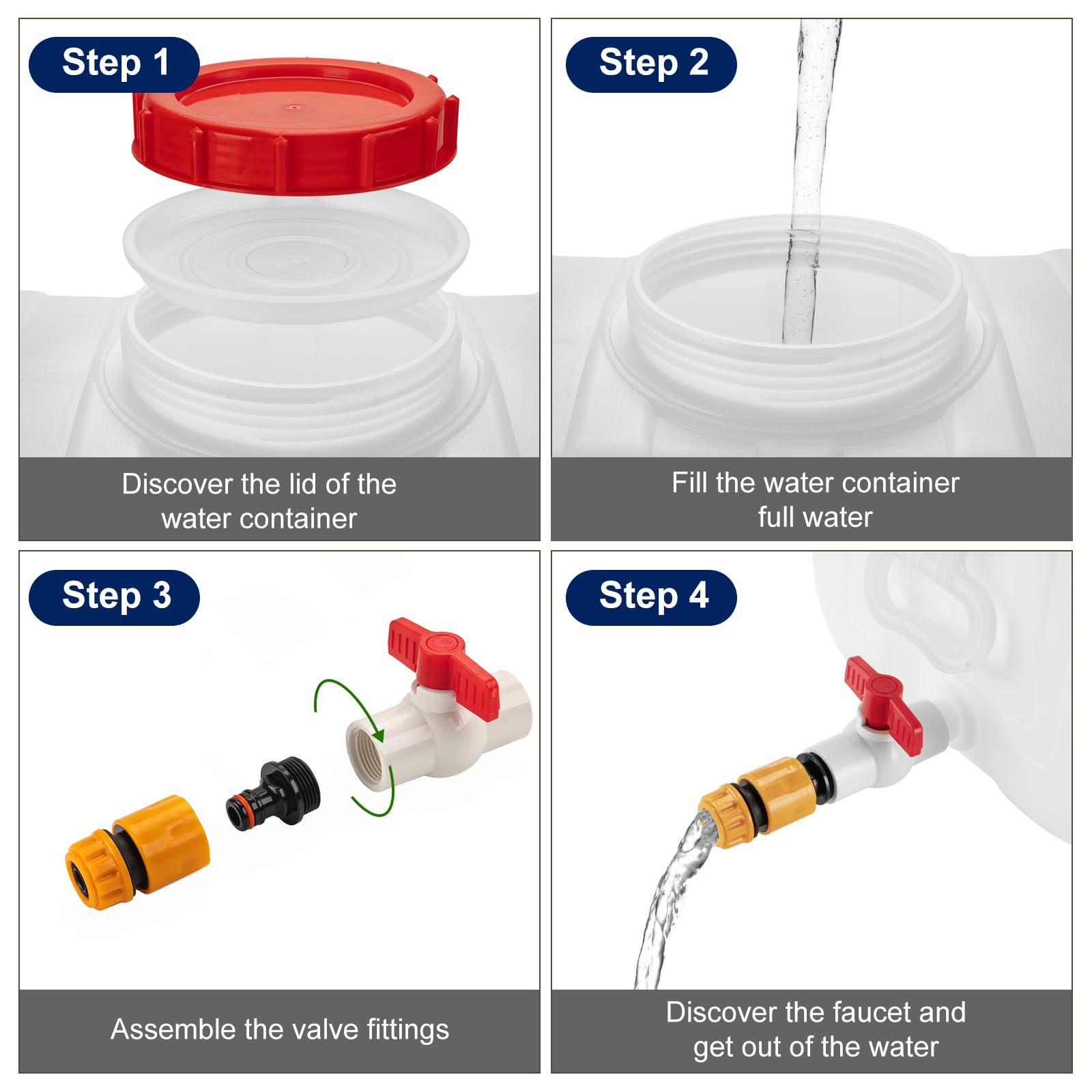 LJJJXXX water storage container seal-cap, leak-proof seal in action.