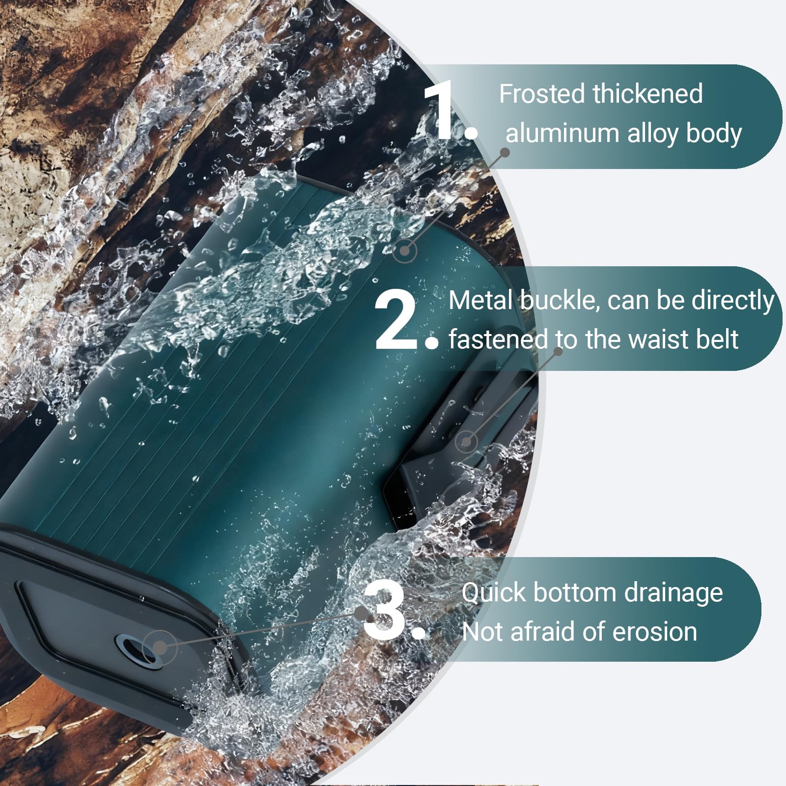 LLathrymna bottom drainage hole aids quick cleaning after use