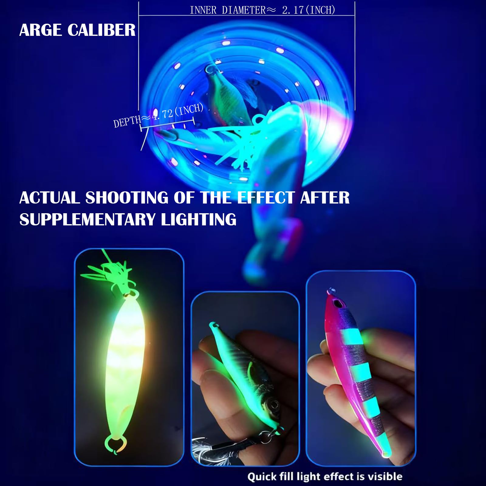 LLathrymna charger enables charging multiple lures hands-free for efficient setups