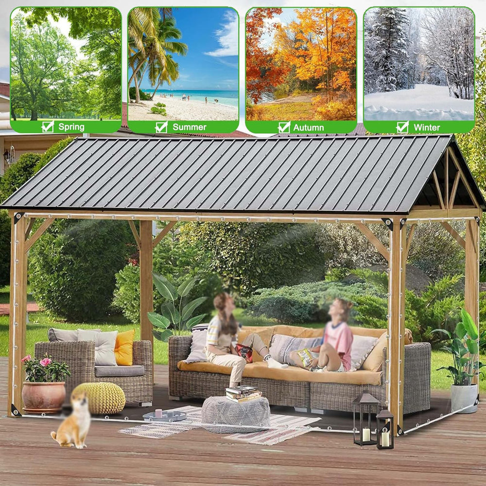 LLPEIJIE026 clear tarp 8x16 henhouse cover for weatherproof poultry housing.