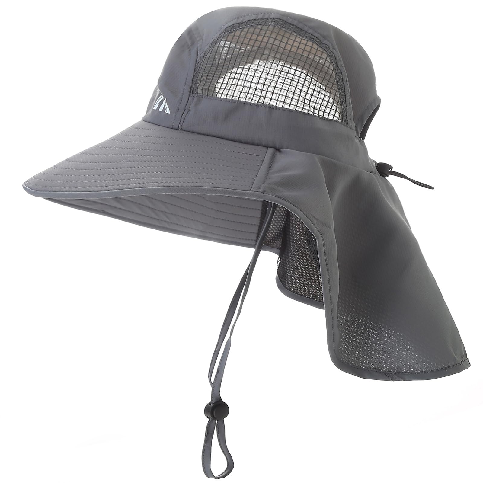 Womens sun hat with a wide brim in dark gray