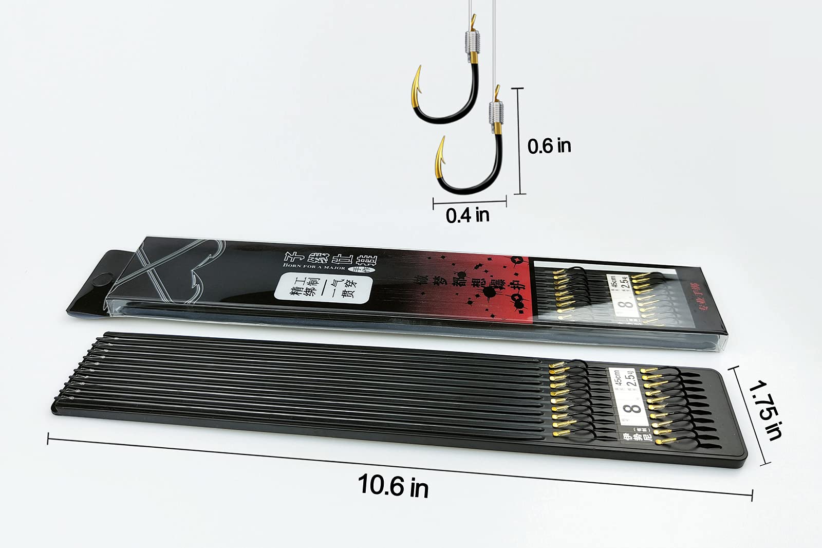 LNOJENR hook dimensions 6-9mm 14-2mm in focus enable targeting a wide range of species