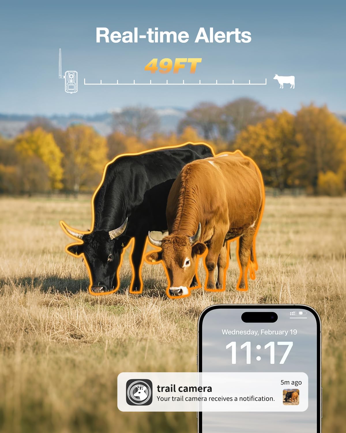 Loatos trail camera built-in SIM card supports real-time updates without Wi-Fi.