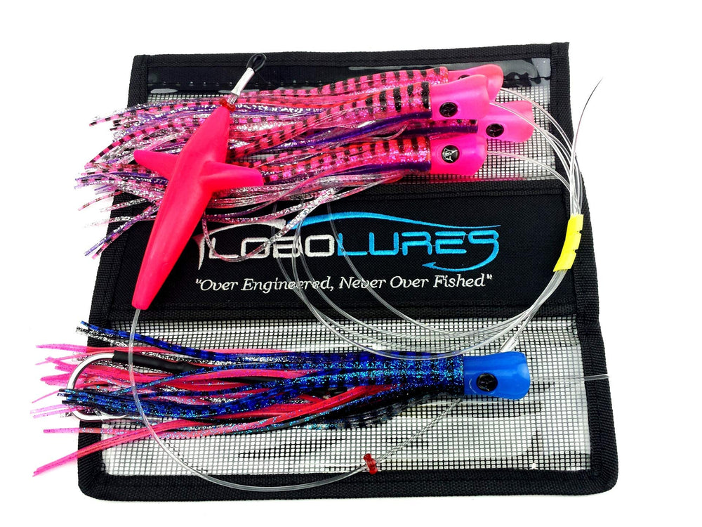 Lobo Lures 215 Skipjack Hybrid daisy chain UV splash attracts tuna and mahi