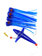Lobo Lures #245 tuna tangler daisy chain front view highlights durable hardware for pelagic trolling