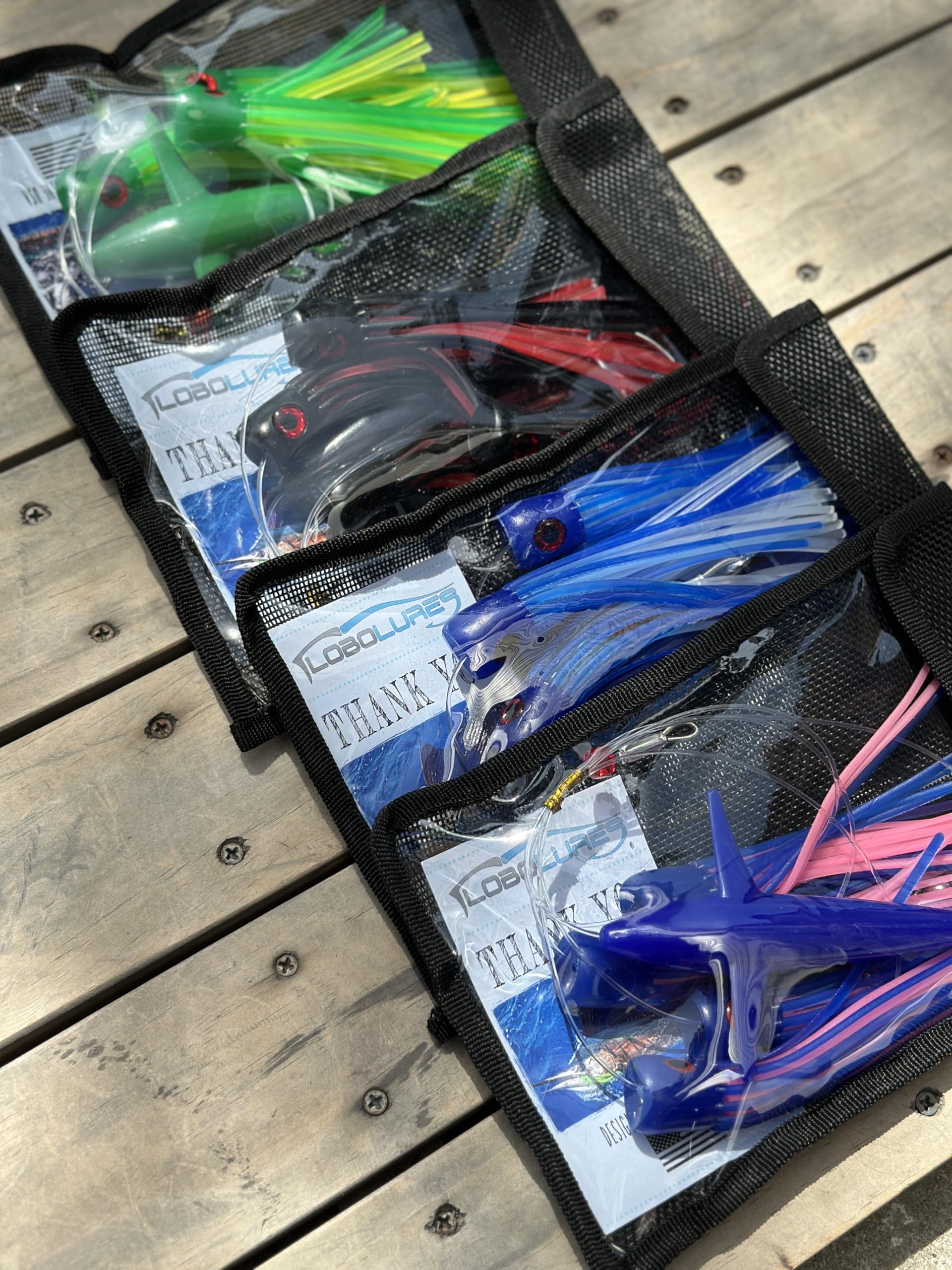 Lobo Lures #245 UVRT technology close-up explains UV refractive effect attracting pelagic species