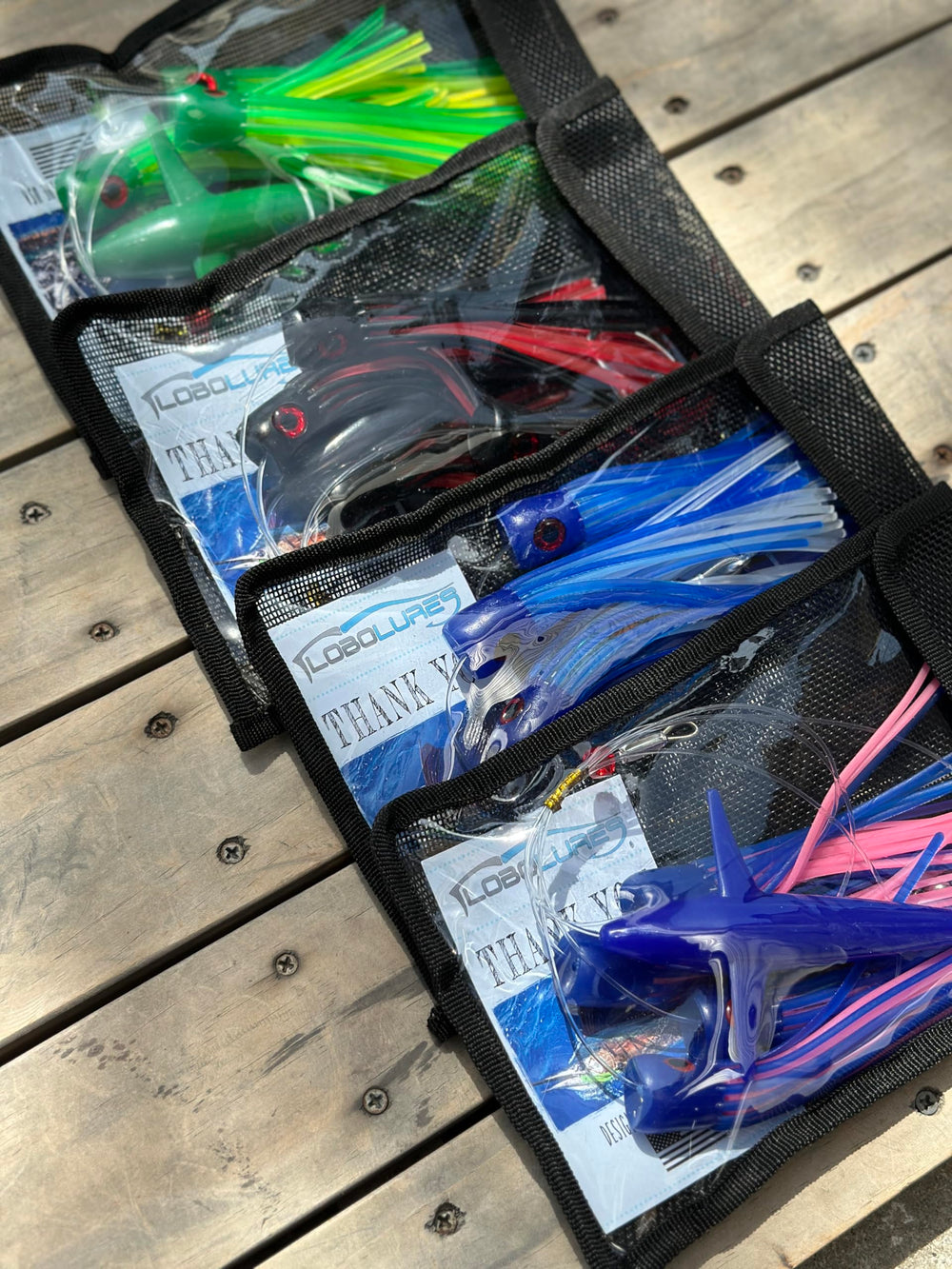 Lobo Lures #245 UVRT technology close-up explains UV refractive effect attracting pelagic species