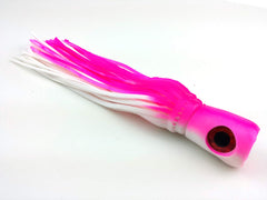 Lobo Lures Big Chugger 9-inch soft head pink white attracts marlin and tuna with bubbles