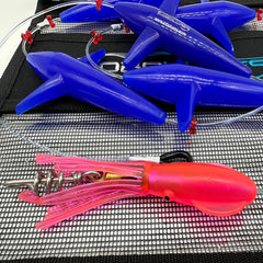 Lobo Lures Green 5in Birds glow to entice billfish and mahi.