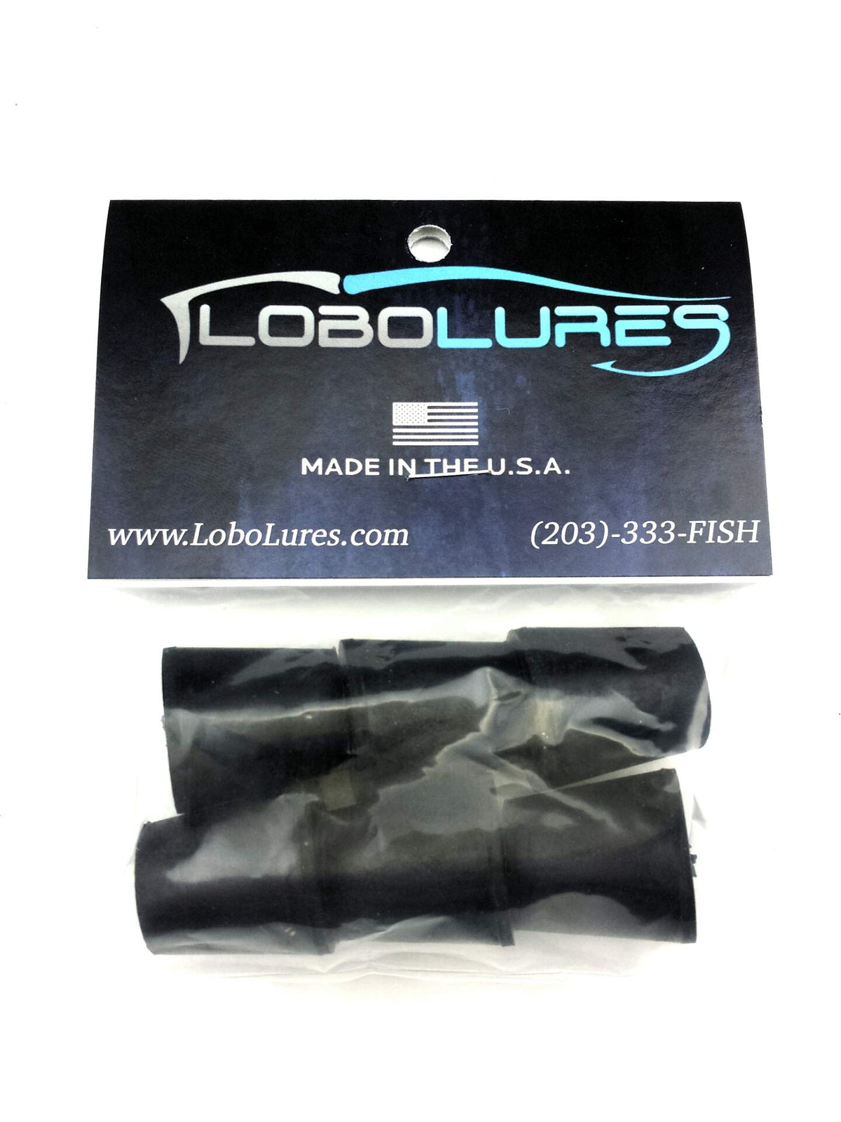 Lobo Lures Hook Lock Stops pack of 6 in black for secure hook placement during trolling