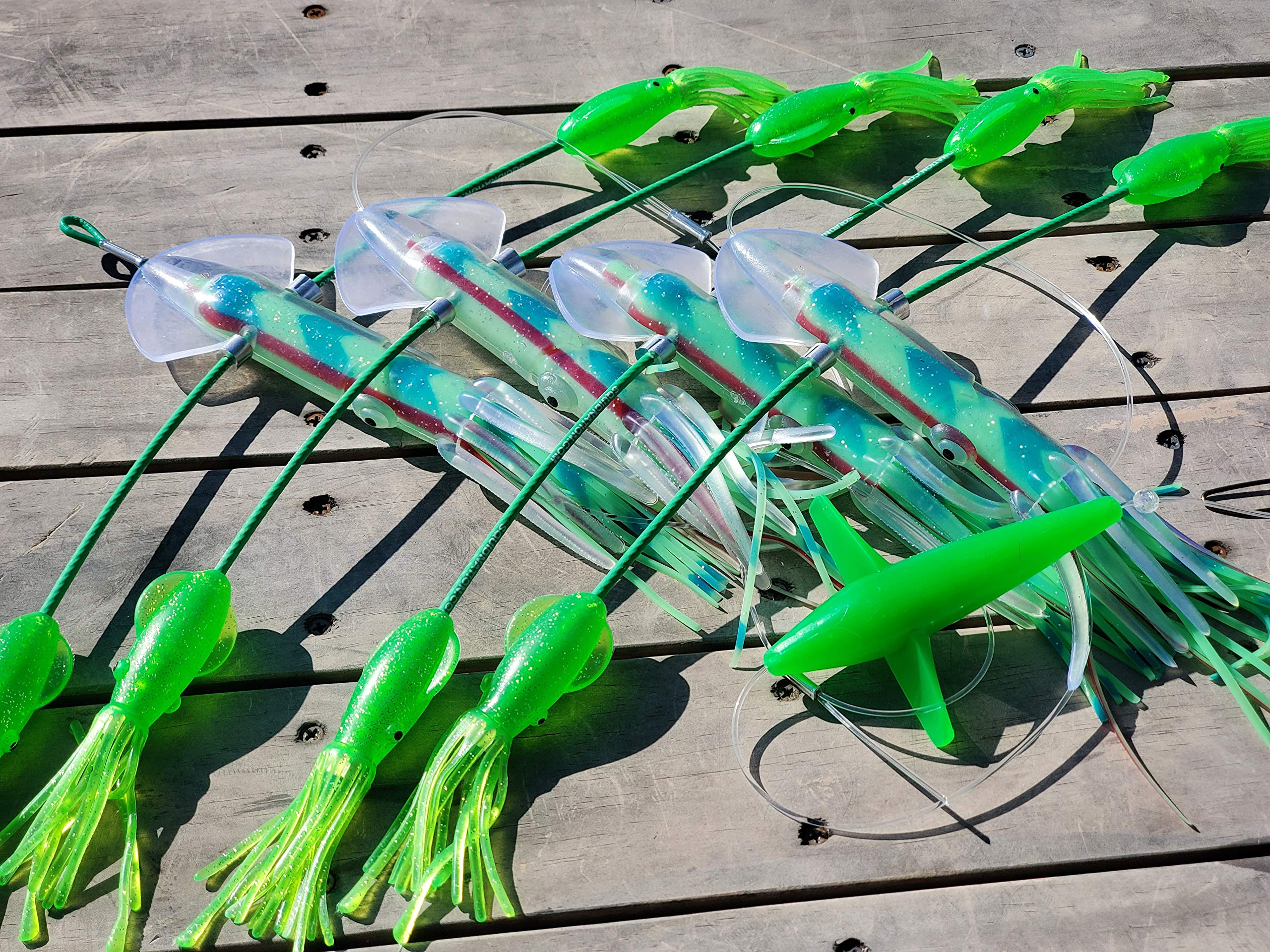 Lobo Lures SquidNation Billfish Edition Longtail Flippy Floppy, ideal for triggering bites from juvenile billfish.