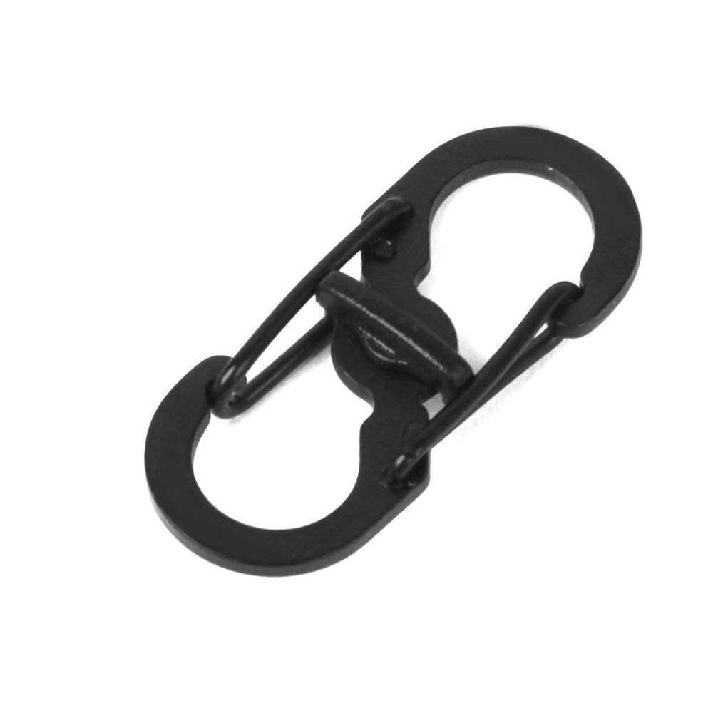 Lockable 8-shaped buckle durable metal keychain ideal for organization.
