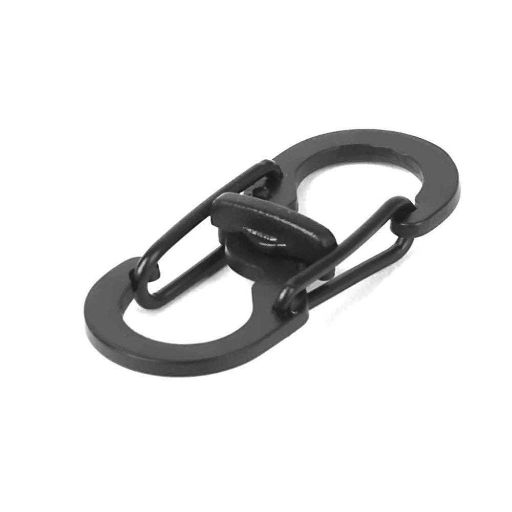 Lockable 8-shaped buckle silver color lightweight everyday carry.