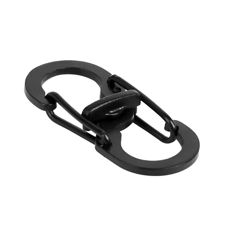Lockable 8-shaped buckle sleek silver finish for stylish accessories.