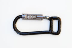 Lockstraps 801 carabiner in black, helps secure tie downs and bikes.