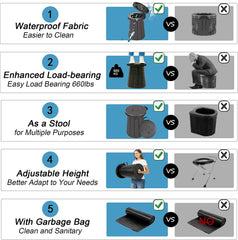 LOCYOP carry bag with portable toilet, easy transport during travel.