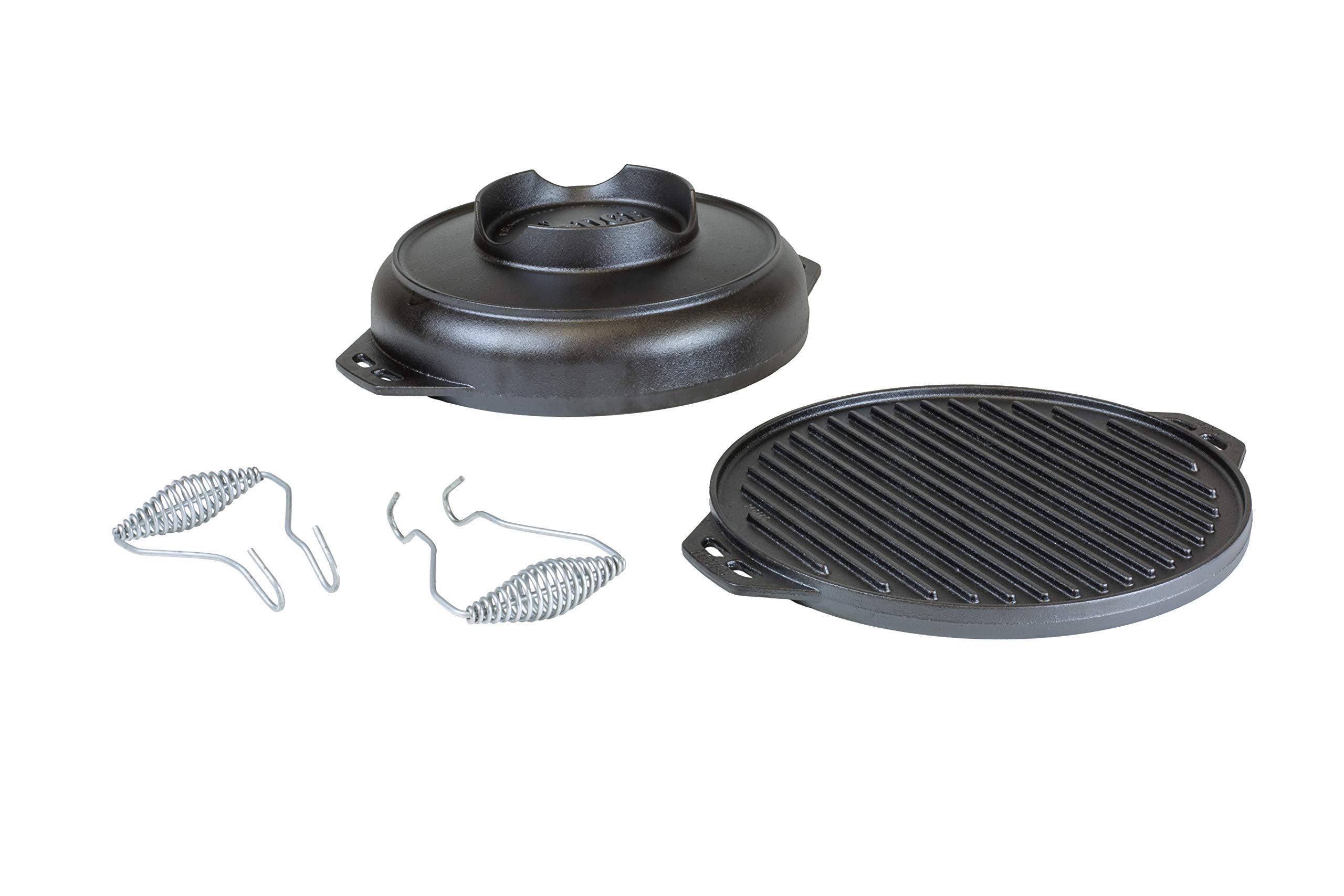 Lodge reversible grill-lid design adds flexibility for baking and cooking.