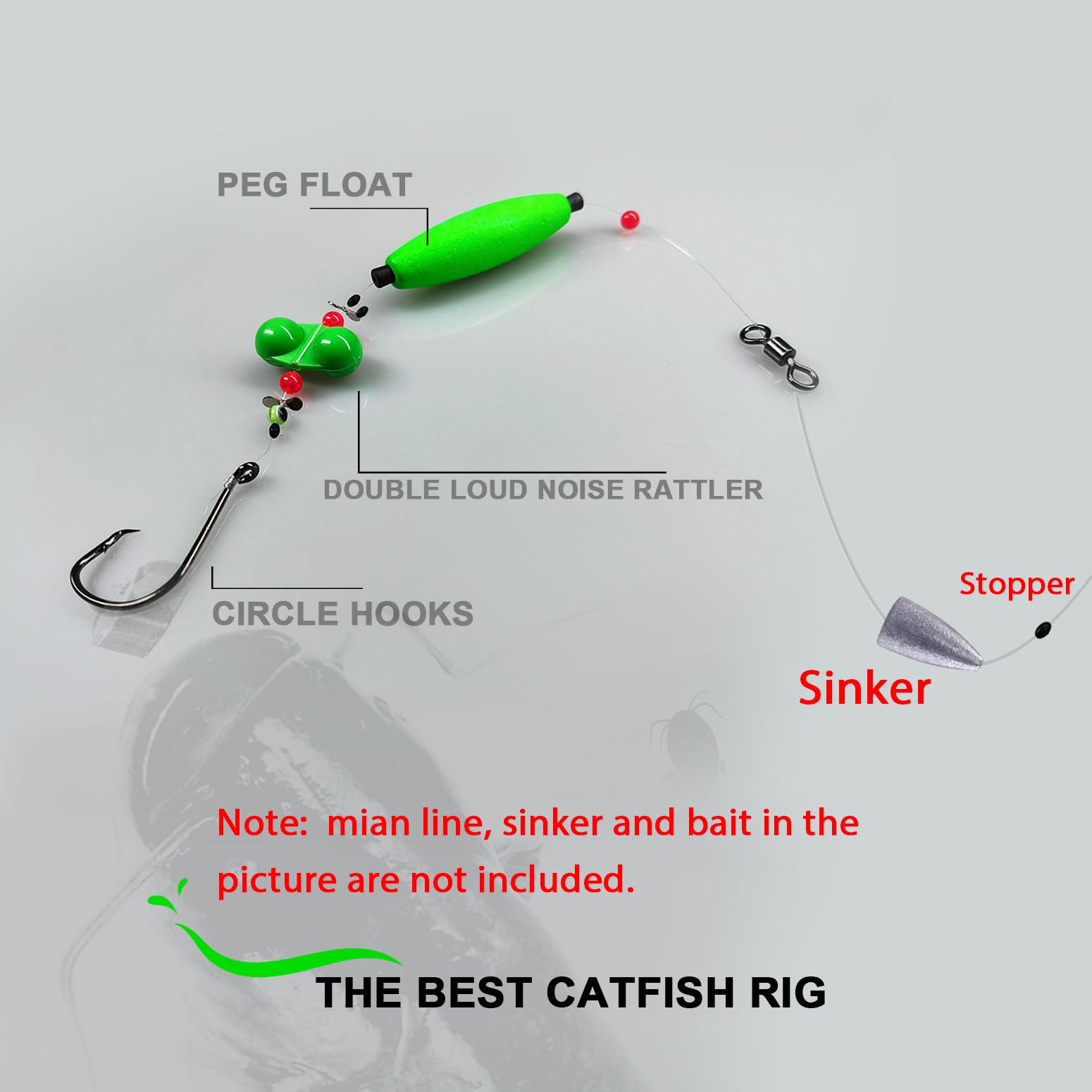 EVA peg floats and bobber stoppers for catfish rigs