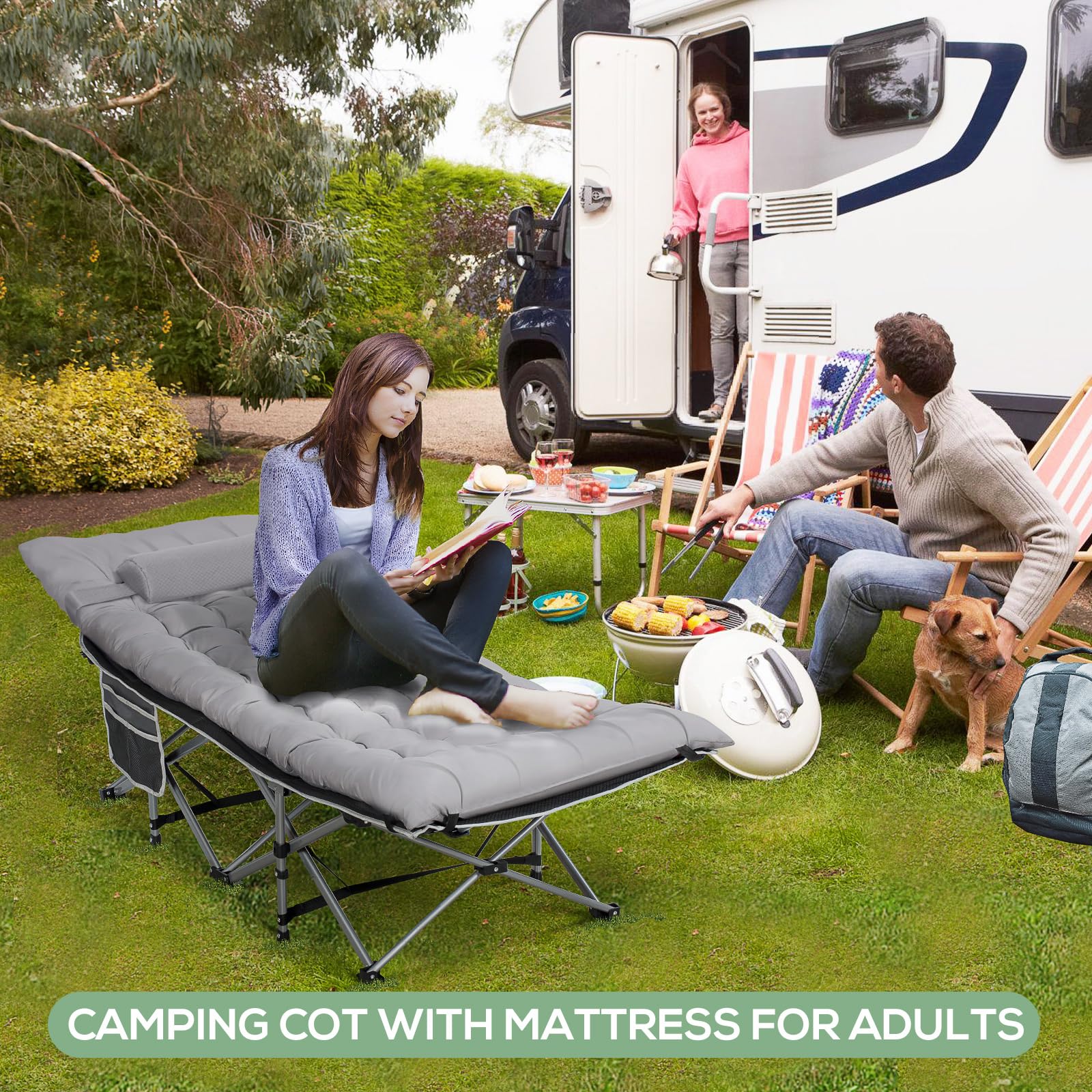 Ideal for guests, home naps, camping, RV trips.
