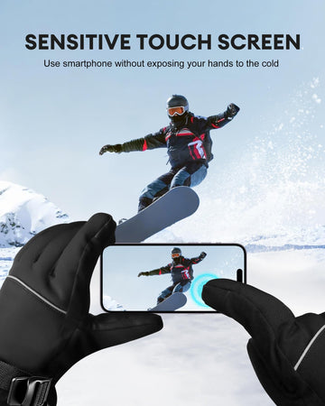 LOFINIMO GLOVES full-finger touchscreen compatibility allows device use without exposure